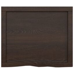 Berkfield Home Table Top Dark Grey 60x50x(2-4) cm Treated Solid Wood Oak - thumbnail 4