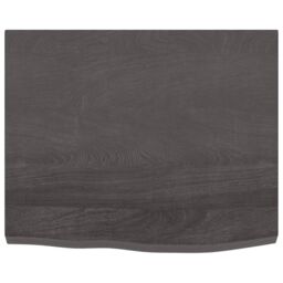 Berkfield Home Table Top Dark Grey 60x50x(2-4) cm Treated Solid Wood Oak - thumbnail 3