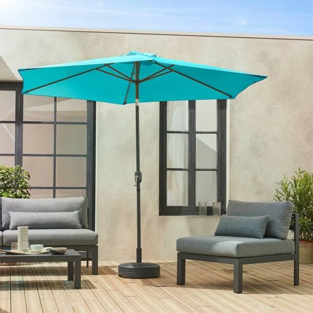 sweeek 3m Round Centre Pole Parasol in Turquoise - image 1