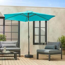 sweeek 3m Round Centre Pole Parasol in Turquoise - thumbnail 6