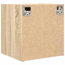 Berkfield Home Wall-Mounted Bedside Cabinet Sonoma Oak 38x34x40 cm in Light Oak - Size: 38 x 34 x 40 cm - thumbnail 8