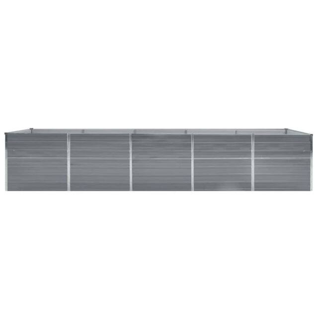 Berkfield Home Garden Raised Bed Galvanised Steel 400x80x45 cm Grey - Size: 400 x 80 x 45 cm - image 1