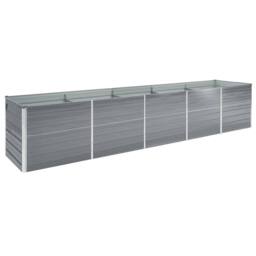 Berkfield Home Garden Raised Bed Galvanised Steel 400x80x45 cm Grey - Size: 400 x 80 x 45 cm - thumbnail 2