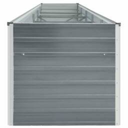 Berkfield Home Garden Raised Bed Galvanised Steel 400x80x45 cm Grey - Size: 400 x 80 x 45 cm - thumbnail 4