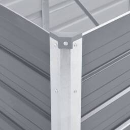 Berkfield Home Garden Raised Bed Galvanised Steel 400x80x45 cm Grey - Size: 400 x 80 x 45 cm - thumbnail 6