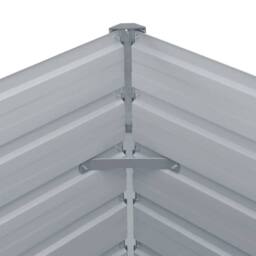 Berkfield Home Garden Raised Bed Galvanised Steel 400x80x45 cm Grey - Size: 400 x 80 x 45 cm - thumbnail 7