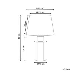 Wyld and Coco 53cm Bedside Table Lamp Hand Painted White and Blue Porcelain Base - thumbnail 3