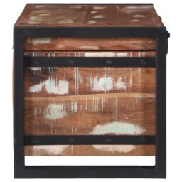 Berkfield Home Storage Chests 80x30x30cm Solid Reclaimed Wood & Metal in Brown - Size: 80 x 30 x 30 cm - thumbnail 6