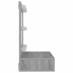 Berkfield Home Mirror Cabinet with LED Grey Sonoma 60x31.5x62 cm - thumbnail 6