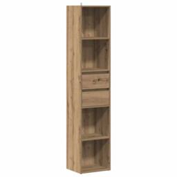 Berkfield Home Modern Book Cabinet Artisan Oak 36x30x171 cm Engineered Wood in Brown - Size: 36 x 30 x 171 cm - thumbnail 3