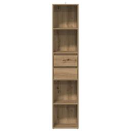 Berkfield Home Modern Book Cabinet Artisan Oak 36x30x171 cm Engineered Wood in Brown - Size: 36 x 30 x 171 cm - thumbnail 4