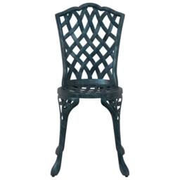 Berkfield Home Stylish 3 Piece Garden Bistro Set Green Cast Aluminium - thumbnail 7