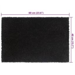 Berkfield Home Door Mats 5 pcs Black 40x60 cm Tufted Coir - thumbnail 4