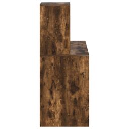 Berkfield Home Smoked Oak Writing Desk Smoked Oak Engineered wood Medium Storage in Brown - thumbnail 5