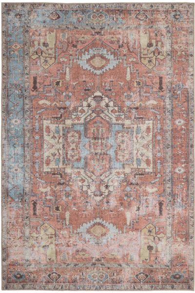Kukoon 80x150cm Terra Washable Indoor Doormat Front Door Entrance Rug in Terracotta - Size: 80 cm x 150 cm - image 1