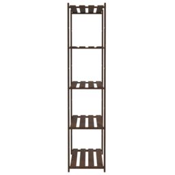 Berkfield Home 5-Tier Storage Rack Brown 80x38x170 cm Solid Wood Pine - Size: 80 x 38 x 170 cm - thumbnail 4