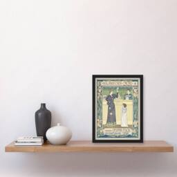 Artery8 Hollandischer Cacao Advert Vintage Framed Wall Art Print van Caspel in Yellow - Size: A4 - thumbnail 4