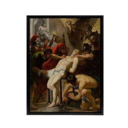 "Artery8 Peter Paul Rubens Martyrdom of Saint Lawrence Framed Canvas Art Print - Size: W12"" x H16""" - thumbnail 1