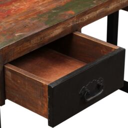 Berkfield Home Desk with 2 Drawers Solid Reclaimed Wood 120x50x76 cm - Size: 120 x 50 x 76 cm - thumbnail 4