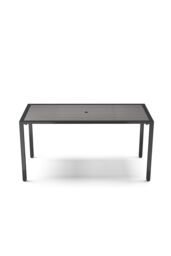 Garden Sanctuary 150cm W x 70cm D Garden Dining Table with Parasol Hole in Grey - Size: 150 cm W x 70 cm D - thumbnail 4