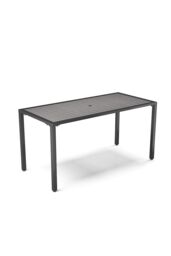 Garden Sanctuary 150cm W x 70cm D Garden Dining Table with Parasol Hole in Grey - Size: 150 cm W x 70 cm D - thumbnail 3