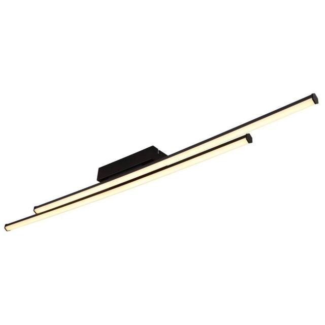 Netlighting Kirina Integrated LED Semi Flush Ceiling Light Matt Black 2x LED 3000K - image 1