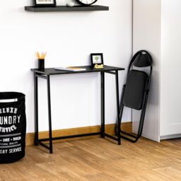 Harbour Housewares Padded Folding Chairs 44cm Pack of 2 in Black - thumbnail 6