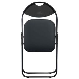 Harbour Housewares Padded Folding Chairs 44cm Pack of 2 in Black - thumbnail 4