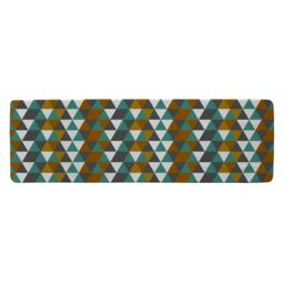 Benjamin Tate Design Autumn Geometric Triangles Runner Rug in Natural - Size: 67 cm x 230 cm - thumbnail 1