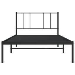 Berkfield Home Metal Bed Frame with Headboard Black 90x200 cm - thumbnail 6