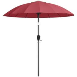 OUTSUNNY 2m Shanghai Garden Parasol Umbrella, Outdoor Sun Shade in Wine - thumbnail 2