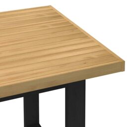 Berkfield Home Dining Table NOAIN U-Shaped Legs 160x90x75 cm Solid Wood Pine in Brown - Size: 160 x 90 x 75 cm - thumbnail 6