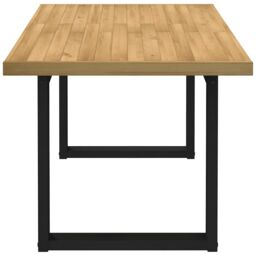 Berkfield Home Dining Table NOAIN U-Shaped Legs 160x90x75 cm Solid Wood Pine in Brown - Size: 160 x 90 x 75 cm - thumbnail 4