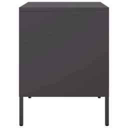 Berkfield Home Durable Bedside Cabinet Black 36x39x50.5 cm Steel - thumbnail 7