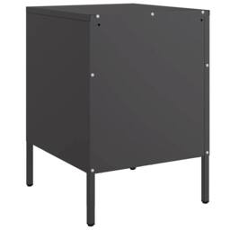 Berkfield Home Durable Bedside Cabinet Black 36x39x50.5 cm Steel - thumbnail 8