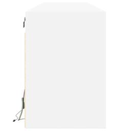 Berkfield Home TV Wall Cabinet with LED White 180x31x45 cm - Size: 180 x 31 x 45 cm - thumbnail 7