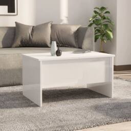 Berkfield Home Coffee Table High Gloss White 80x50x42.5 cm Engineered Wood - thumbnail 3