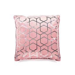 Voltico Foil Printed Filled Cushion 43 × 43 cm - Charcoal or Pink - Size: 43 cm x 43 cm - thumbnail 4