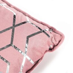 Voltico Foil Printed Filled Cushion 43 × 43 cm - Charcoal or Pink - Size: 43 cm x 43 cm - thumbnail 2