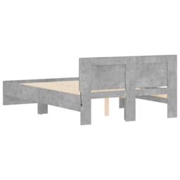 Berkfield Home Bed Frame with Headboard & LED Concrete Grey 120x190 cm Small Double - thumbnail 9