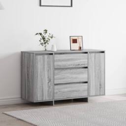 Berkfield Home Sideboard Grey Sonoma 120x41x75 cm Engineered Wood - Size: 120 x 41 x 75 cm - thumbnail 1