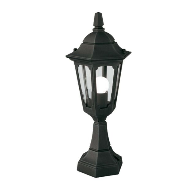 Loops Outdoor IP44 1 Bulb Wall Ground Pedestal Lamp Light Black LED E27 100W d02091 - image 1