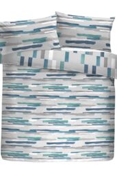 Fusion 'Clifton' Colourful Abstract Print Duvet Cover Set in Teal - Size: Single - thumbnail 4