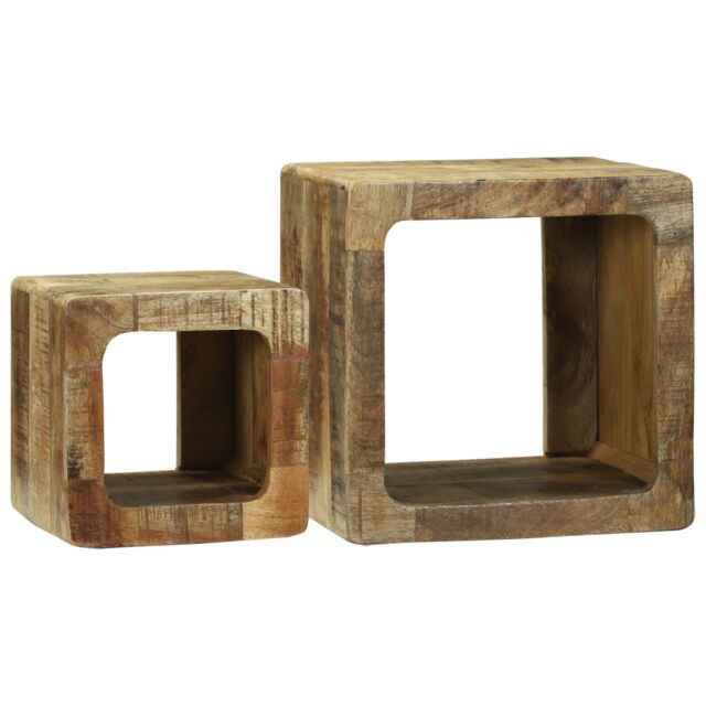 Berkfield Home TV Unit 36x36x30 cm Solid Wood Mango in Brown - Size: 36 x 36 x 30 cm - image 1
