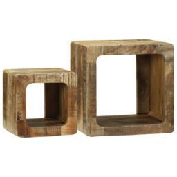 Berkfield Home TV Unit 36x36x30 cm Solid Wood Mango in Brown - Size: 36 x 36 x 30 cm - thumbnail 1