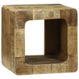 Berkfield Home TV Unit 36x36x30 cm Solid Wood Mango in Brown - Size: 36 x 36 x 30 cm - thumbnail 4