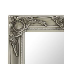 Berkfield Home Wall Mirror Baroque Style 50x50 cm Silver - thumbnail 4