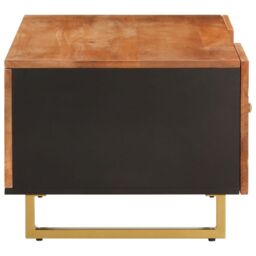 Berkfield Home Coffee Table Brown & Black 100x54x40 cm Solid Wood Mango - Size: 100 x 54 x 40 cm - thumbnail 5