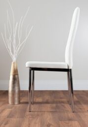 FurnitureboxUK Giovani Grey White Modern High Gloss & Glass Dining Table & 4 Milan Chairs Set in Off-White - thumbnail 7