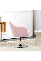 ERGOVEXA Swivel Linen Fabric Accent Chair Contemporary Vanity Armchair, Pink - thumbnail 5